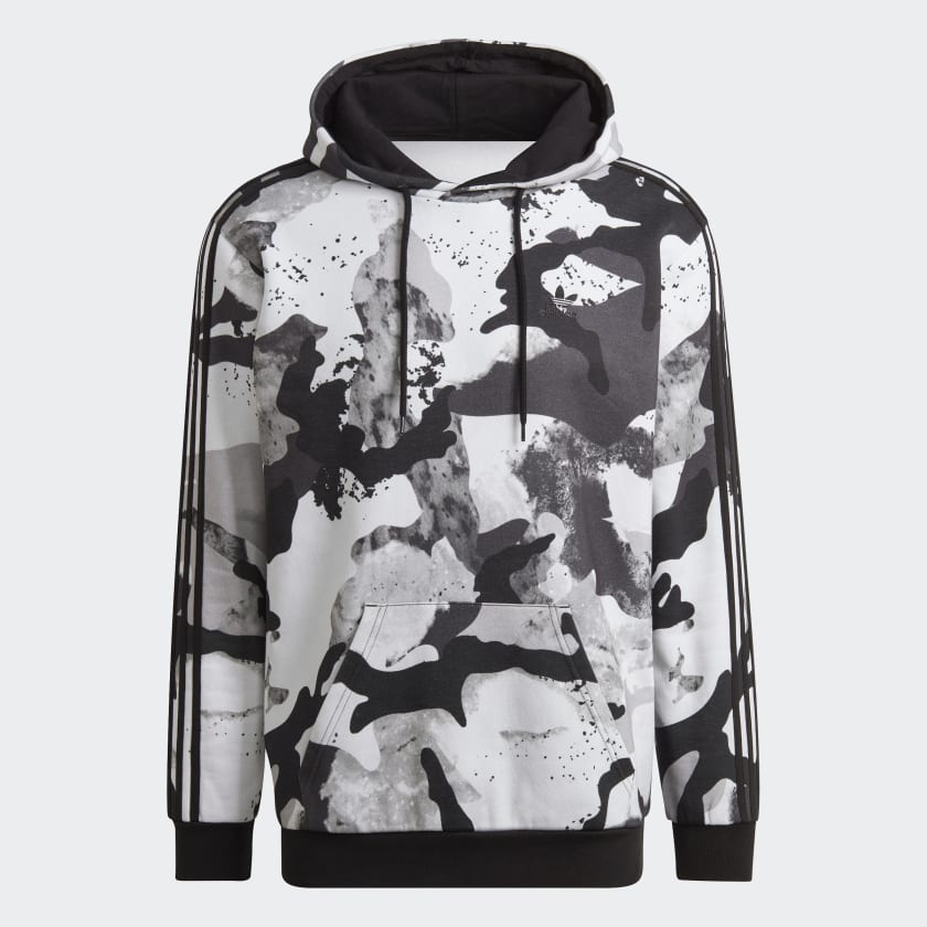 Polera con Capucha Camo Series Estampado Integral Blanco adidas adidas Peru