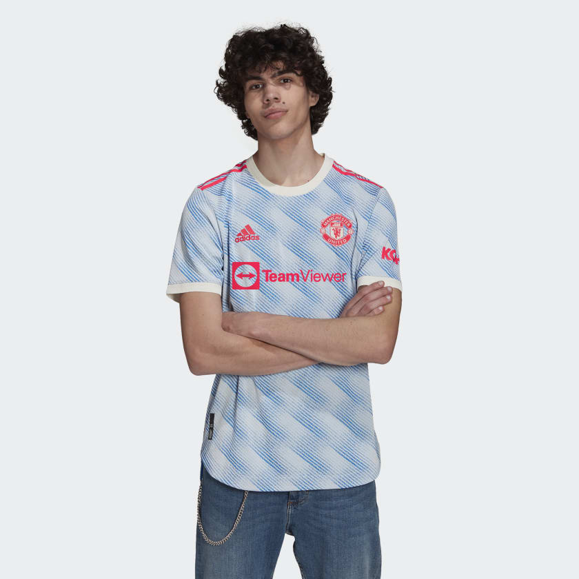 Authentic Manchester United Blue Training Shirt/ Jersey Large  