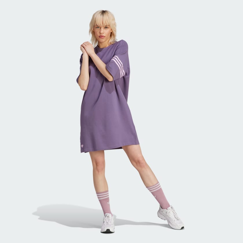 adidas Adicolor Neuclassics Tee Dress - Purple | adidas Australia | Sportkleider