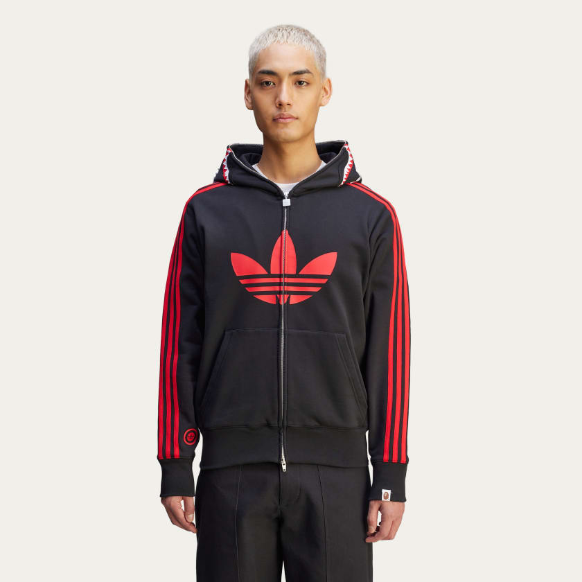adidas BAPE Ultimate Shark Hoodie - Black | Free Shipping