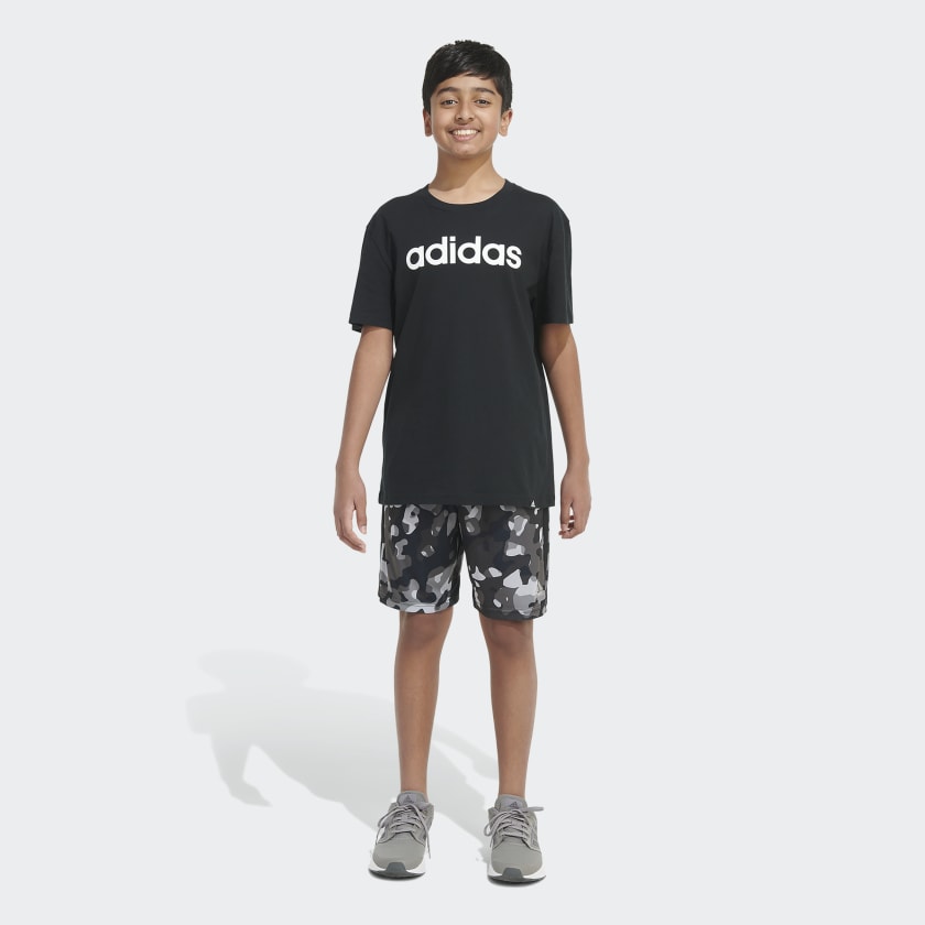 🩳 adidas Core Camo Allover Print Shorts (Extended Size) - Black