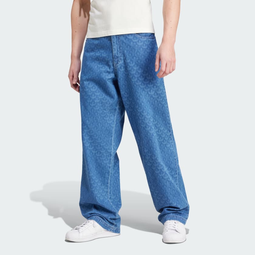 adidas Denim Monogram Pants Multicolor Free Shipping with adiClub adidas US