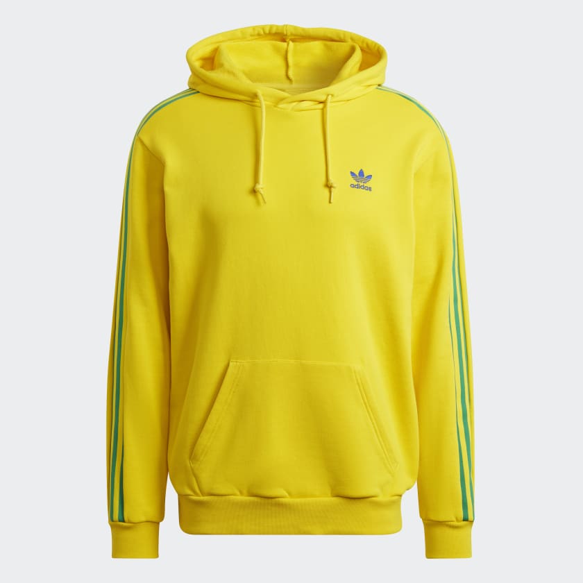 adidas 3 Stripes Hoodie Yellow Free Shipping with adiClub adidas US