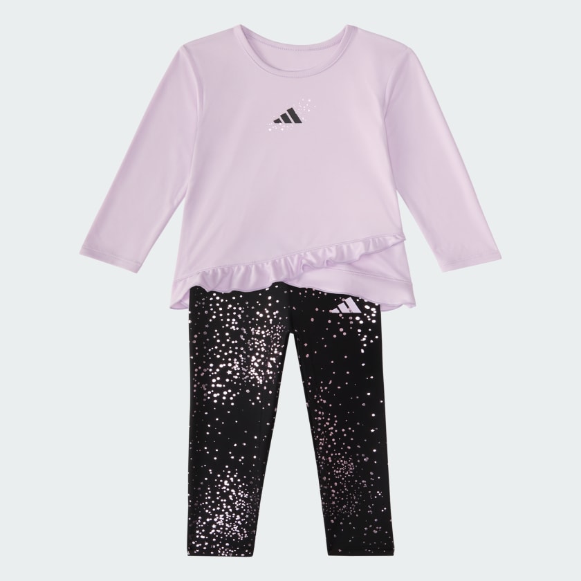 adidas Crossover All Over Print Legging Set - Purple | Free