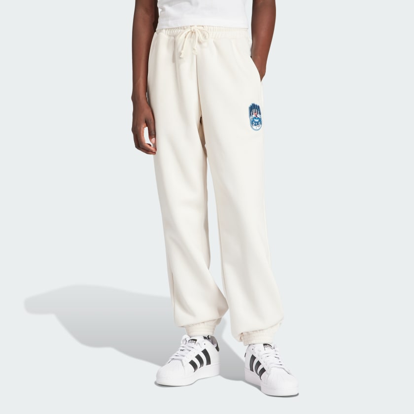 Adidas white tracksuit sales pants