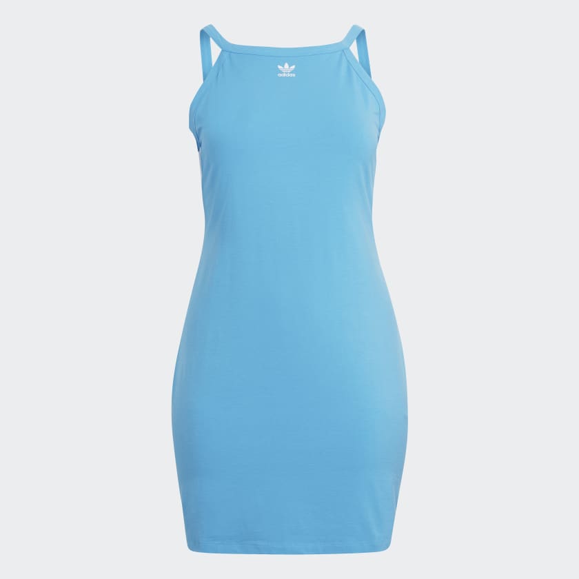 adidas Adicolor Classics Tight Summer Dress (Plus Size) - Blue | Women ...