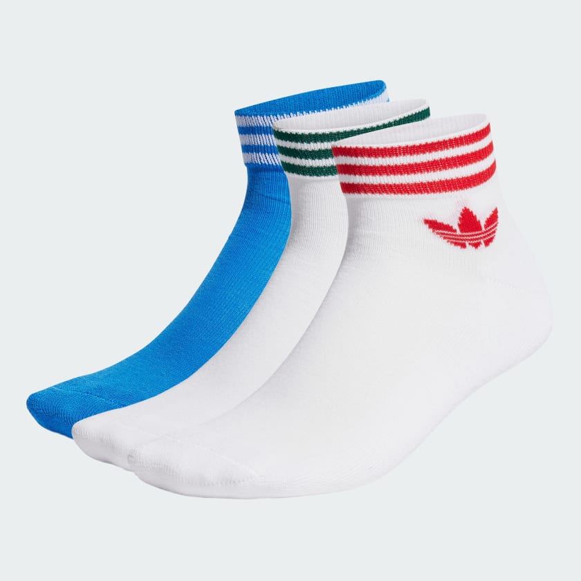 adidas Island Club Trefoil Ankle Socks 3 Pairs Blue adidas Belgium