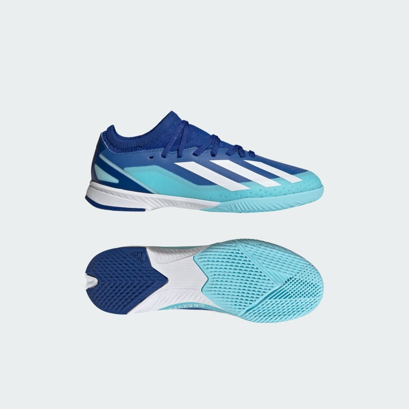 Kids' adidas X Crazyfast.3 Indoor Soccer Shoes - Blue | Kids' Soccer | US