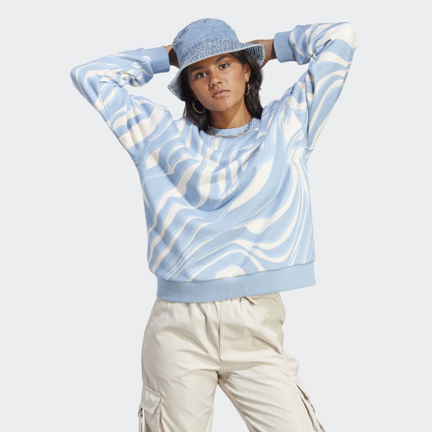 Adidas Abstract Allover Animal Print Sweatshirt
