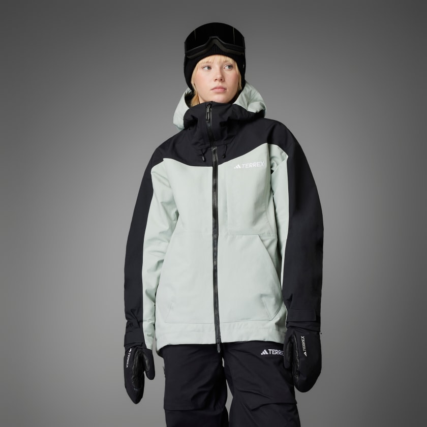 adidas Nylon Terrex Post-Consumer Women\'s US - | Grey RAIN.RDY | adidas Skiing 3L Techrock Jacket