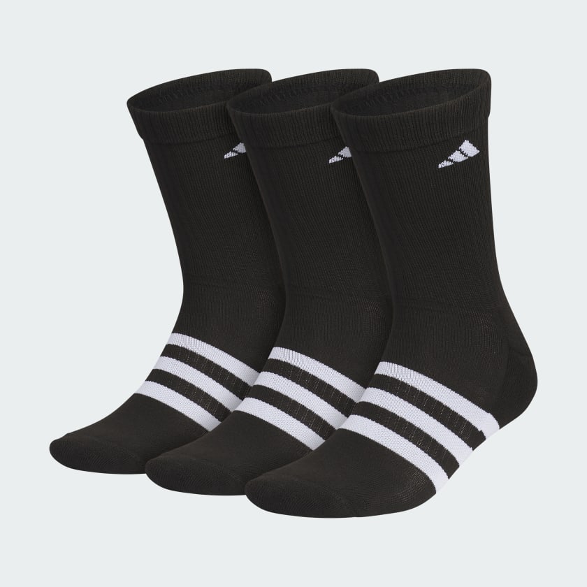 adidas Adaptive 3-Pack Crew Socks - Black | Unisex Training | adidas US