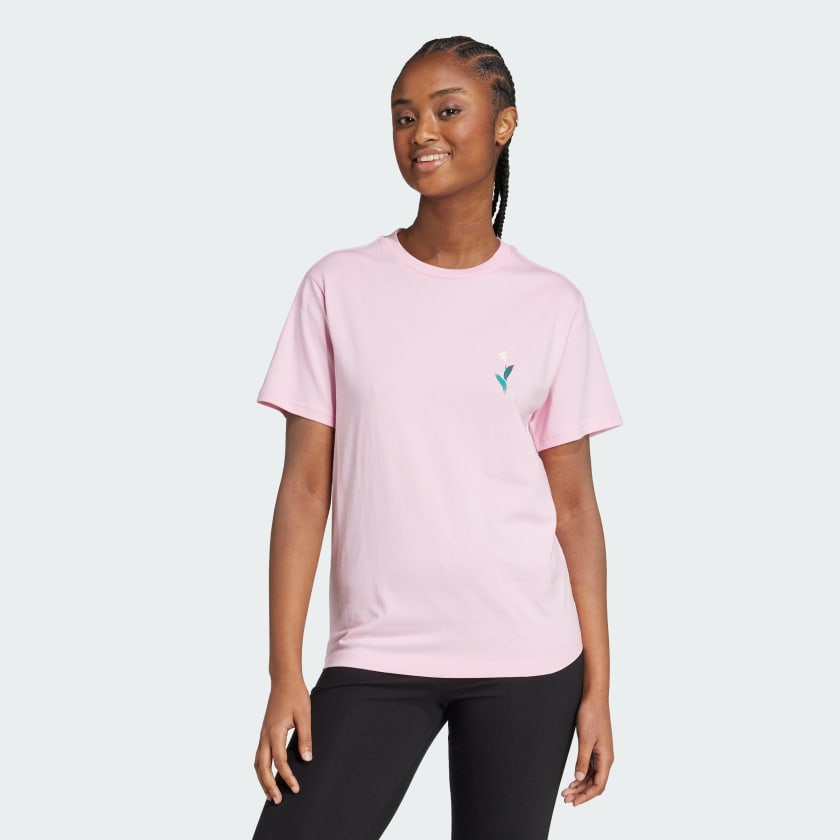 adidas House of Tiro Graphic Tee - Pink | Free Shipping with