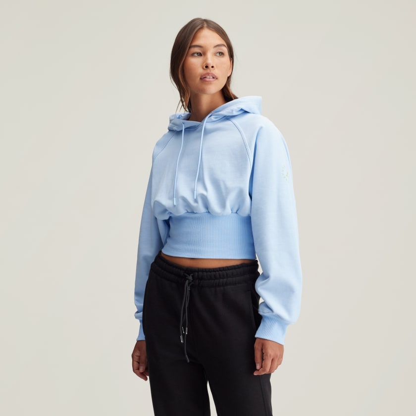 adidas by Stella McCartney Cropped Hoodie Blue adidas Finland