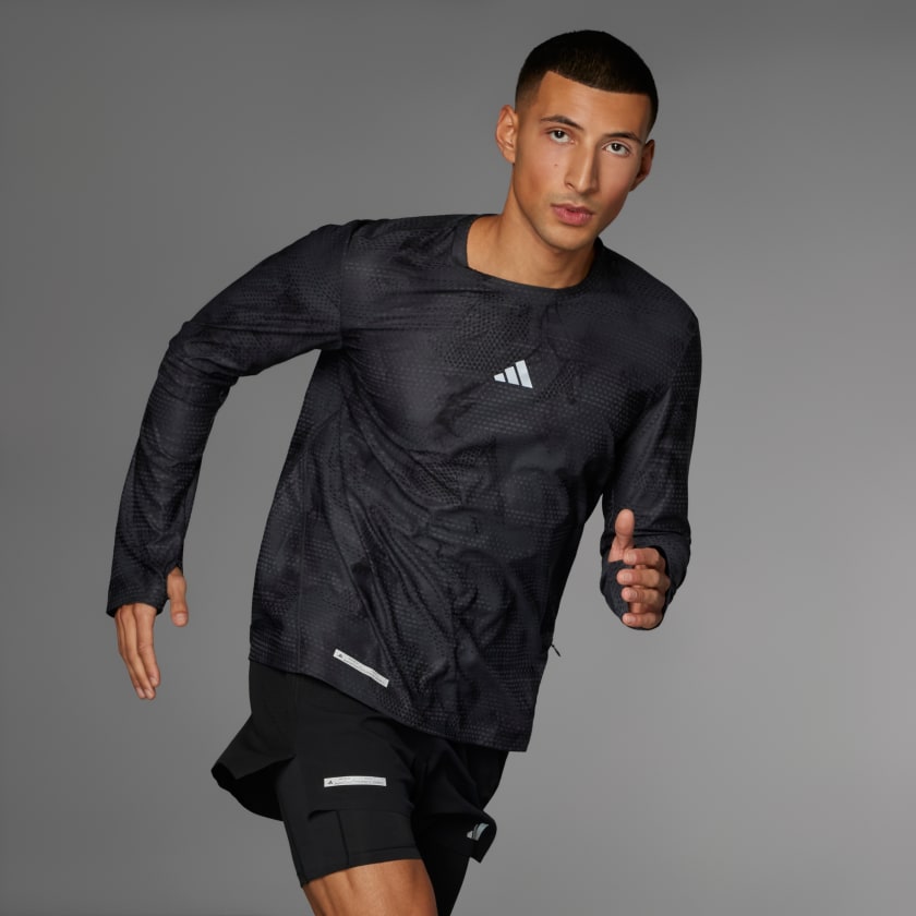 adidas Ultimateadidas Allover Print Longsleeve Grijs adidas Offici le Shop