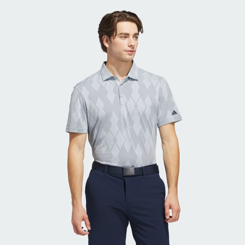 adidas Ultimate365 Micro Texture Polo Shirt - Blue | Free