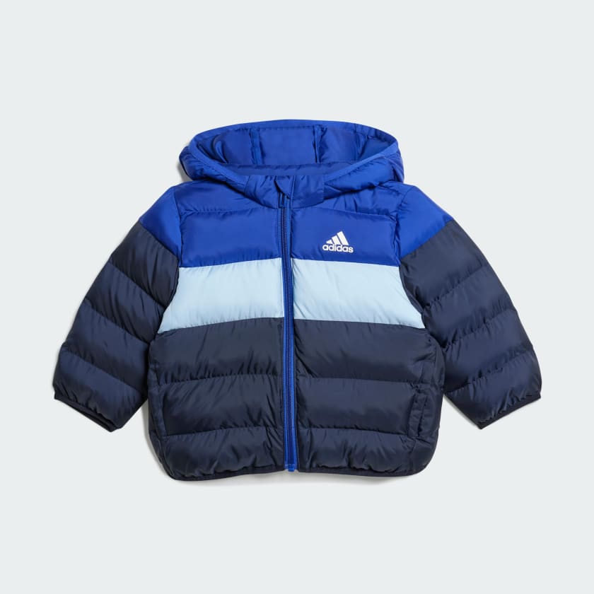 Adidas puffer jacket blue online