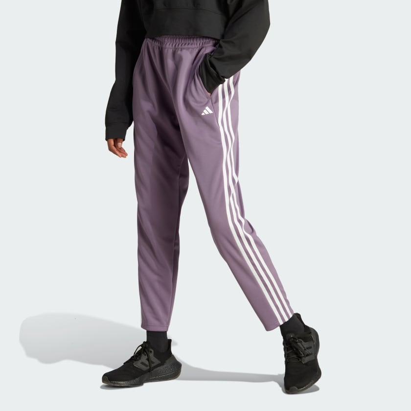 adidas AEROREADY Train Essentials 3-Stripes Pants - Purple | adidas India