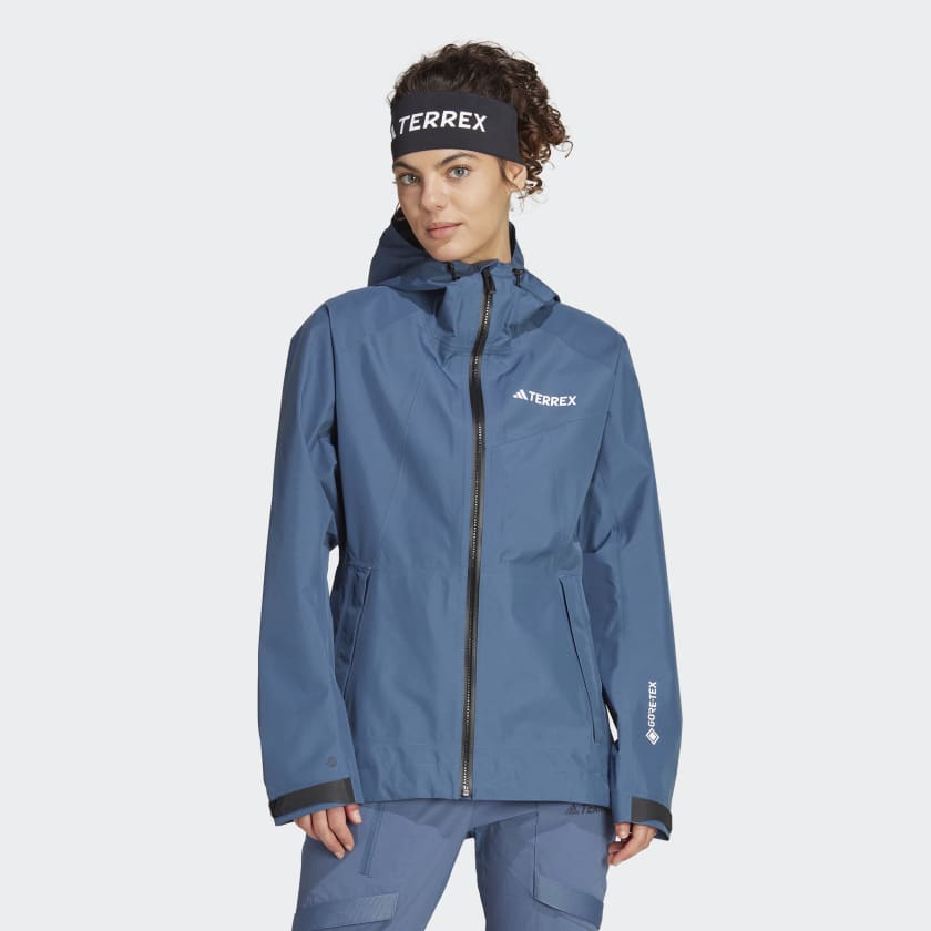 adidas Xperior GORE-TEX Rain Jacket - Blue | Hiking | adidas US