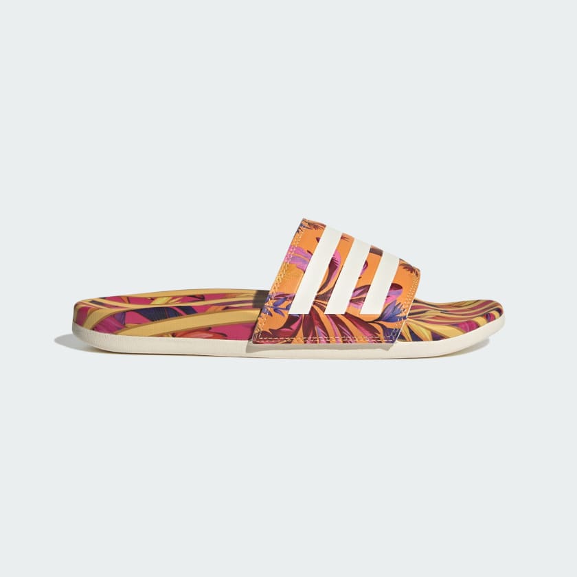 Adidas Adilette Comfort Sandals Women s Bright Orange Off White Off White 9
