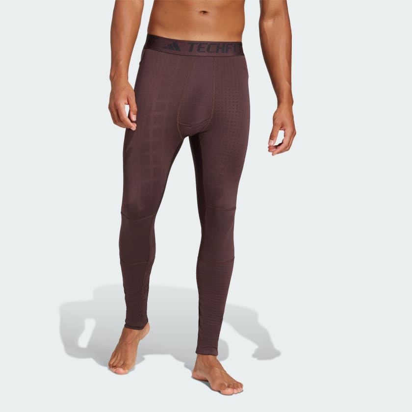 adidas TECHFIT COLD.RDY Training Long Tights Brown Free Shipping with adiClub adidas US