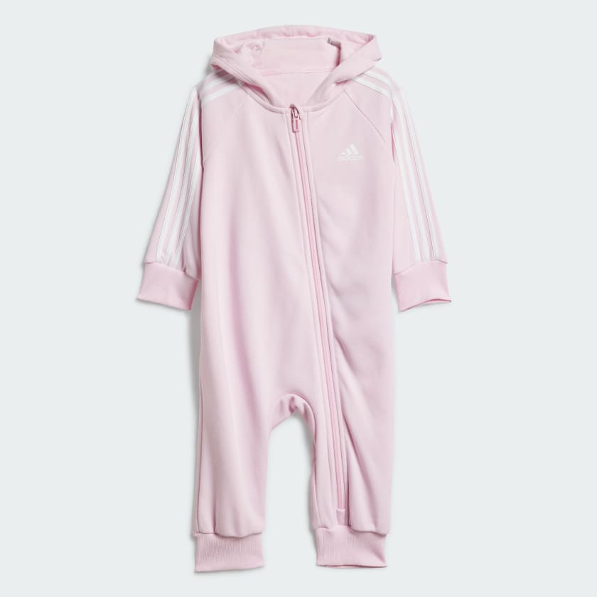 adidas Essentials 3 Stripes French Terry Bodysuit Kids Pink