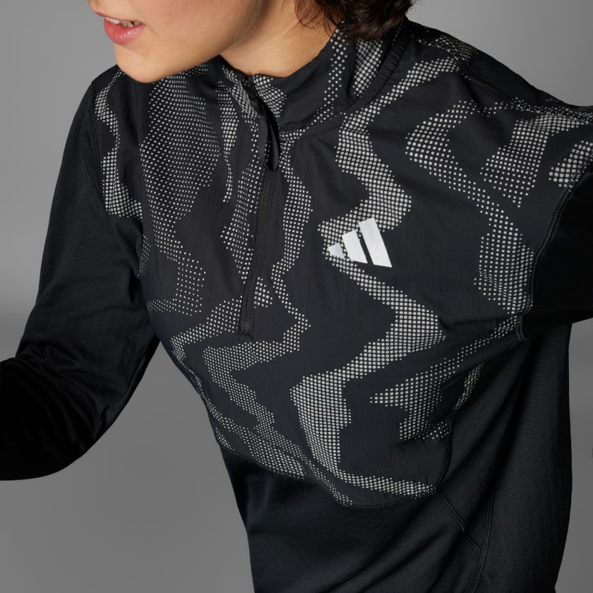 Maglia Ultimate Hi Vis Reflective 1 2 Zip Nero JN7143 HM8