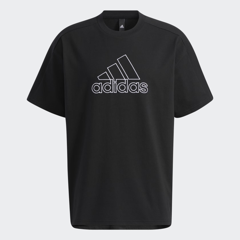 Adidas 3 stripes tee black online