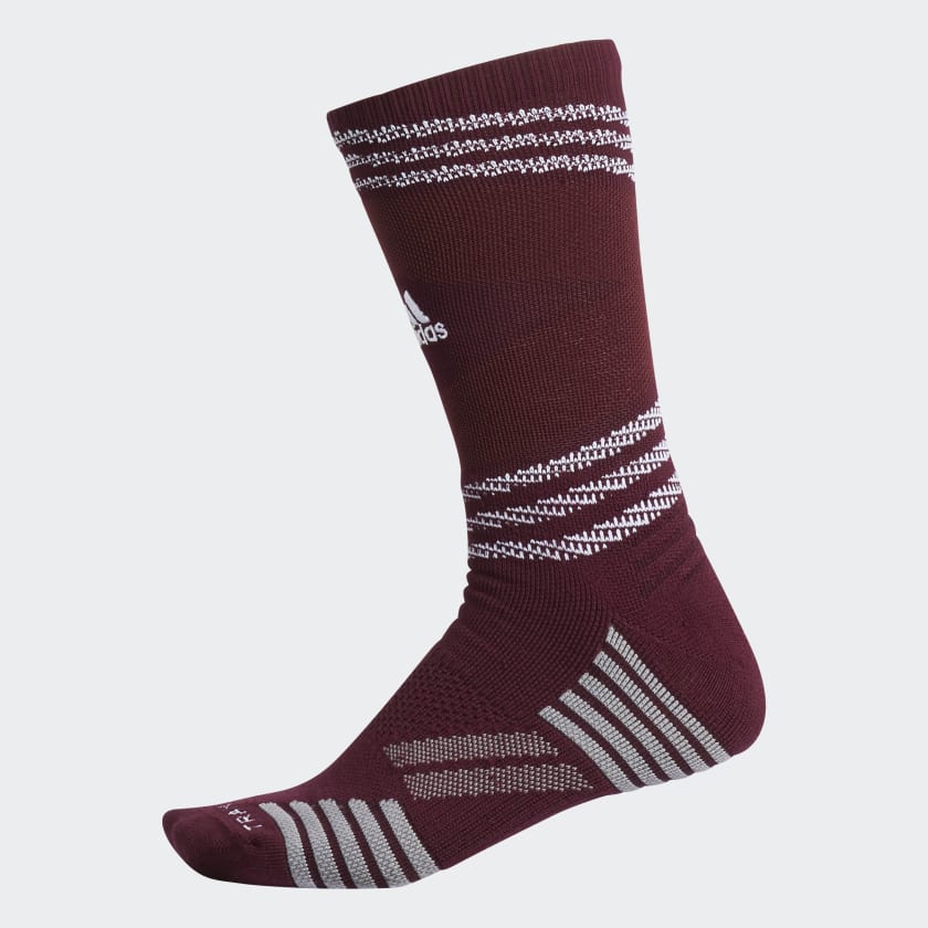 adidas Speed Mesh Team Crew Socks Burgundy Free Shipping with adiClub adidas US