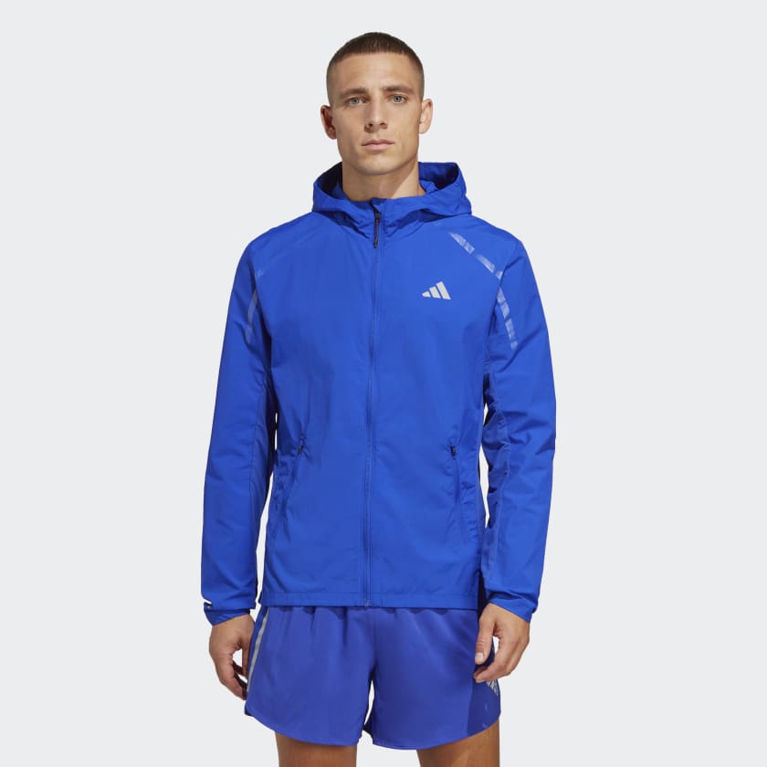 adidas Marathon Warm-Up Running Jacket - Blue, Men's Running