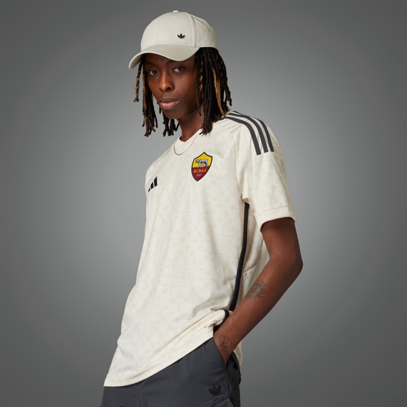 adidas AS Roma 23/24 Away Jersey - Beige | Free Delivery | adidas UK