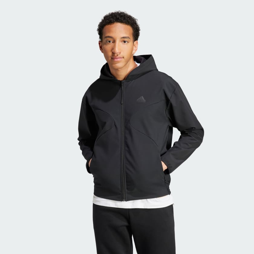 Felpa con cappuccio City Escape Full Zip Nero adidas adidas