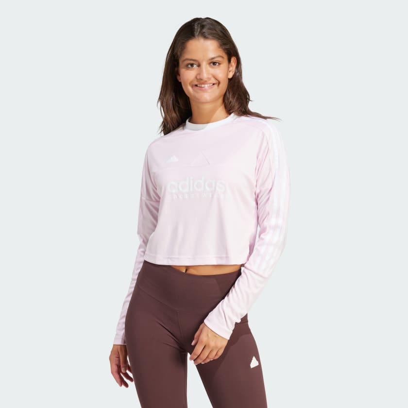 Adidas 3 stripe long sleeve top womens outlet
