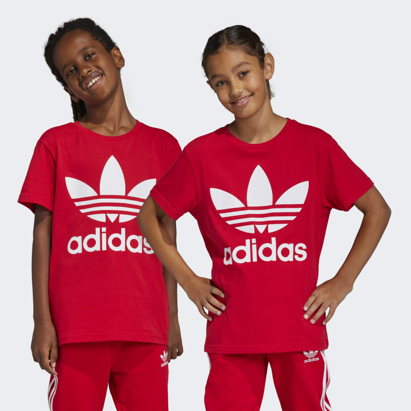 Tee Kids\' adidas US 👕 👕 Red - | Lifestyle Trefoil | adidas