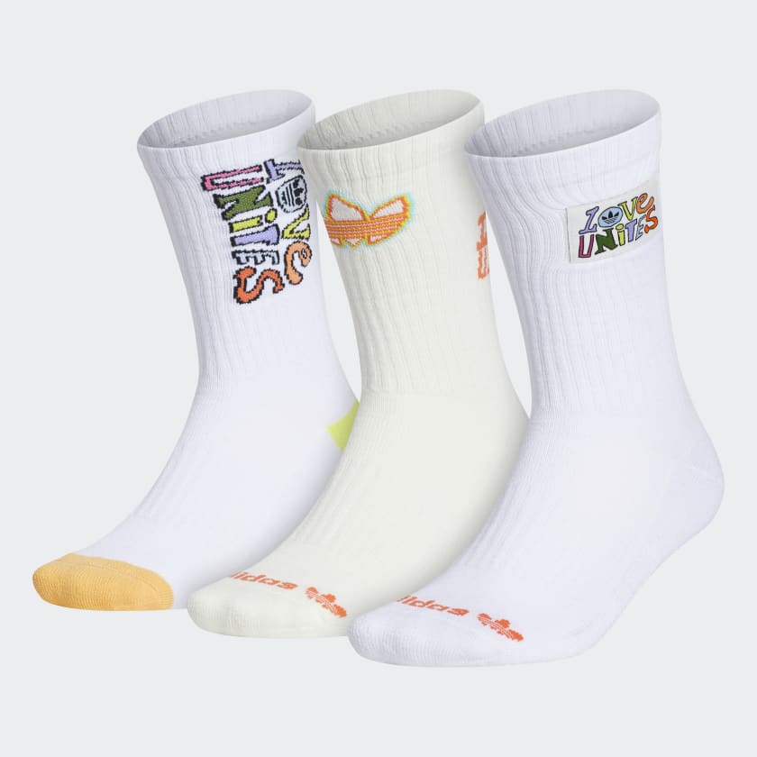 realiteit glans leerling adidas Love Unites Crew Socks 3 Pairs - White | EY2768 | adidas US