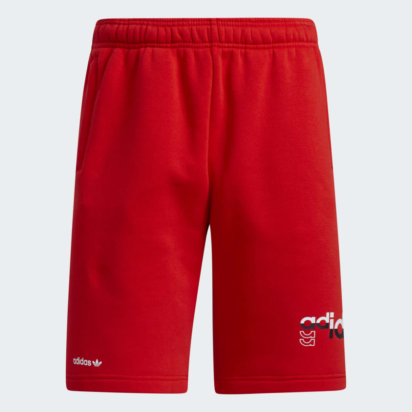 Mens red adidas shorts on sale
