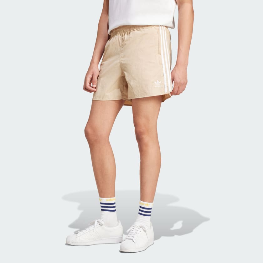 Beige adidas shorts deals
