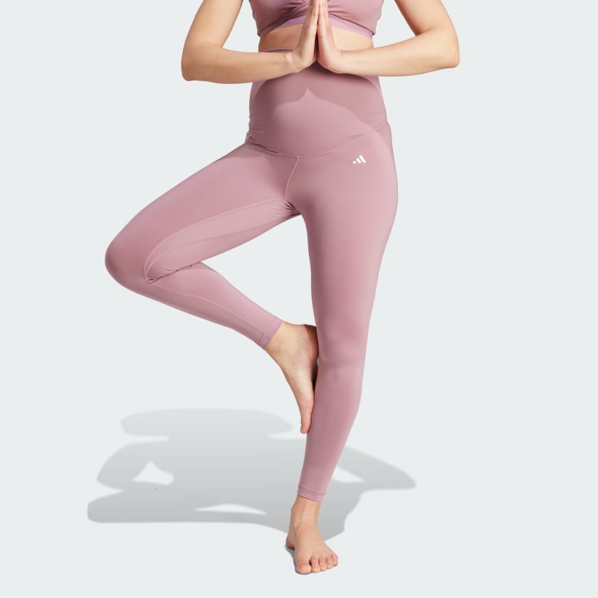 adidas Yoga 7/8 Leggings (Maternity) - Pink | adidas Canada