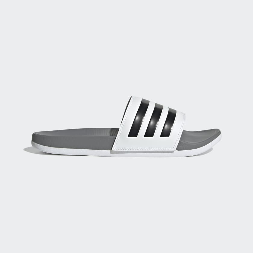 Men's Black & White adilette Aqua Slides | F35543 | adidas US