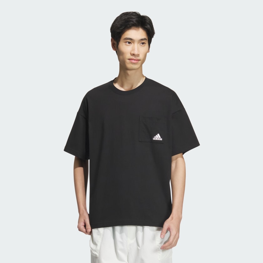アディダス POCKET TEE - ブラック | アディダス ジャパン