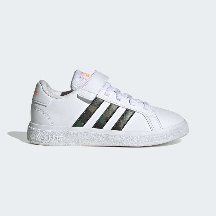 Antologi labyrint Betydning 👟 adidas Grand Court Lifestyle Court Elastic Lace and Top Strap Shoes -  White | Kids' Lifestyle | adidas US 👟