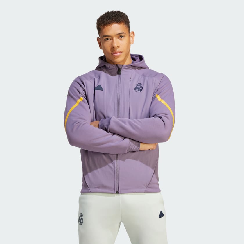 Chaqueta con capucha Real Madrid Designed for Gameday - Violeta adidas