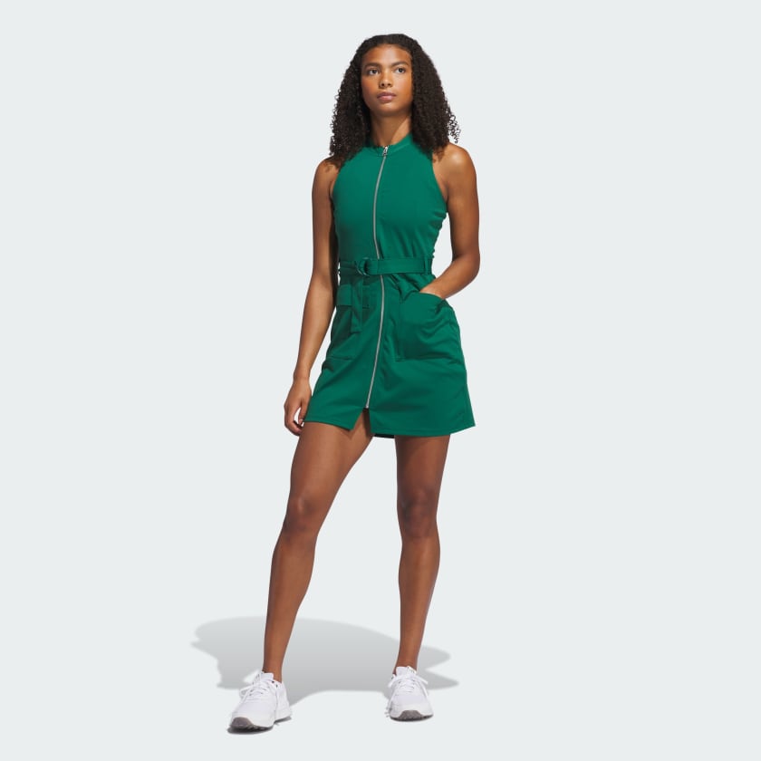 adidas Go To Zip Dress Green Free Shipping with adiClub adidas US