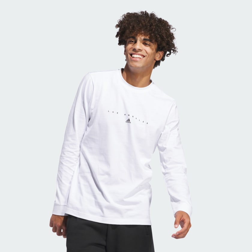 adidas LA Graphic Long Sleeve Tee - White | Men's Lifestyle | adidas US