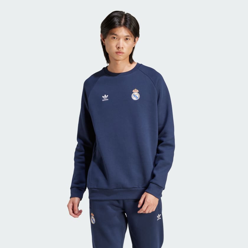 Felpa Essentials Trefoil Crew Real Madrid Blu adidas adidas Switzerland