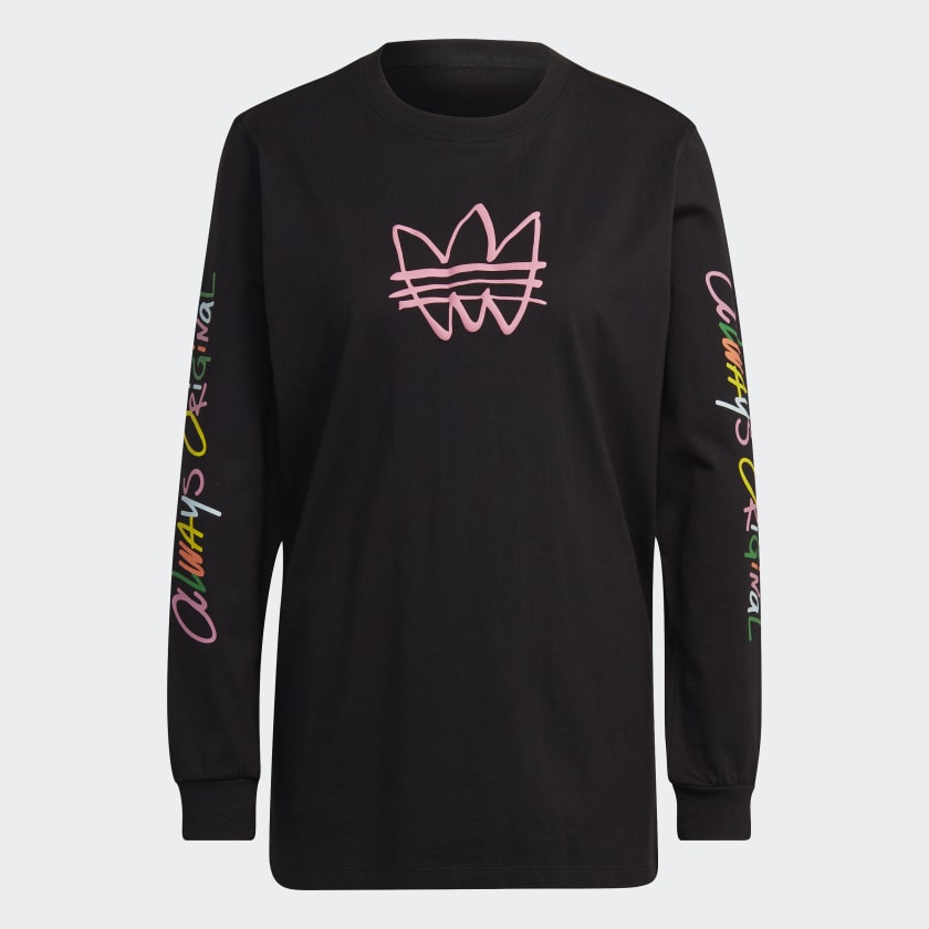 Adidas blackbird black long sleeve t-shirt top