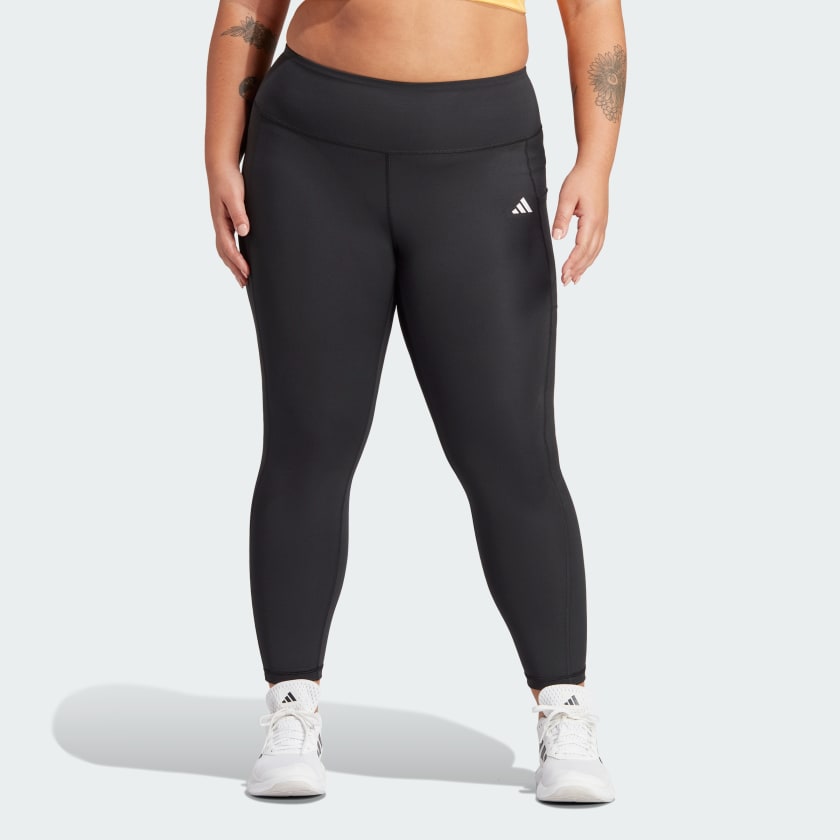 adidas Optime Full-Length Leggings (Plus Size) - Black, Women's Training