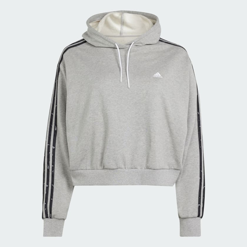 アディダス adidas Women's  エッセンシャル 3-Stripes Animal Printed Relaxed Hoodie レディース 71z34UDudBL._UY1000_.jpg