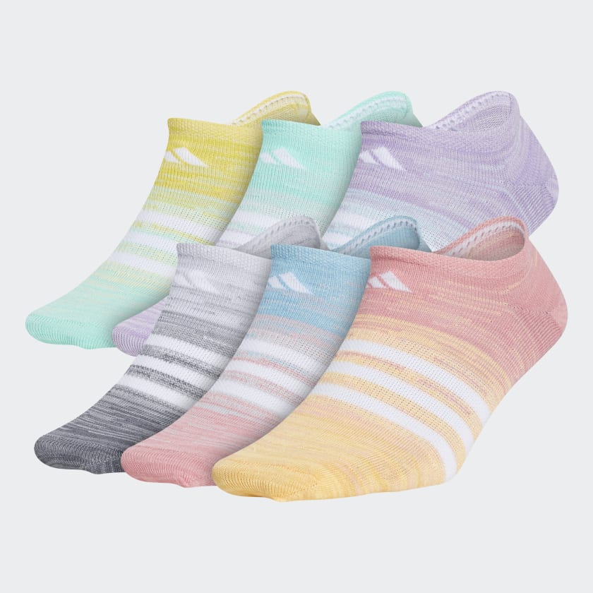 adidas Superlite Multi Space-Dye No-Show Socks 6 Pairs - Multicolor ...