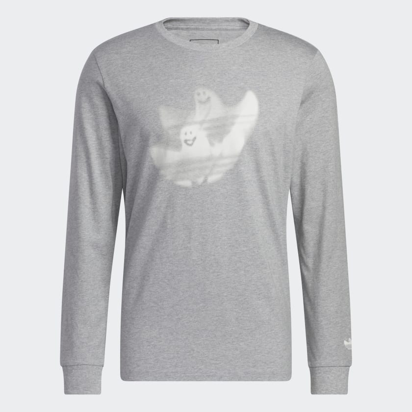 adidas Graphic Shmoofoil Long Sleeve Tee - Grey | Men's