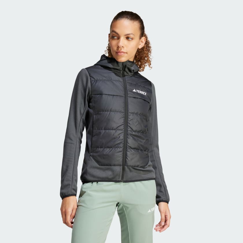 adidas Terrex Multi Hybrid Insulated Hooded Jacket - Black | Women's Hiking  | adidas US
